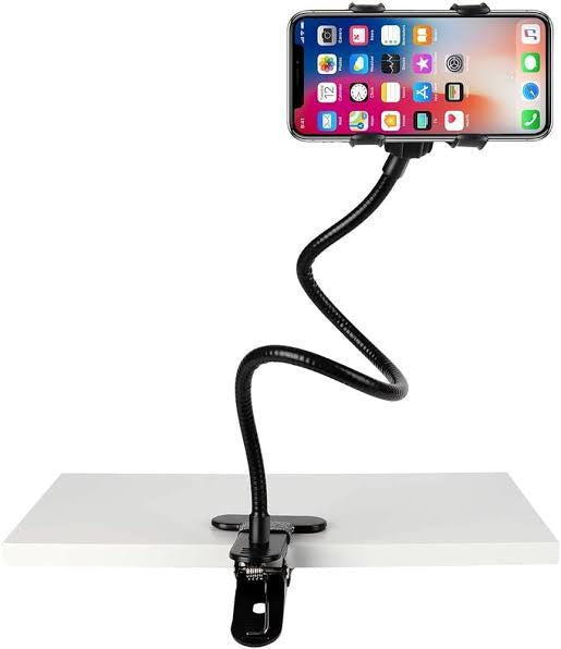 حامل هواتف مرن وطويل 360 درجة جودة عالية حديد يمكن إستعماله في المنزل، السيارة أو المكتب Lazy Bracket Mobile Phone