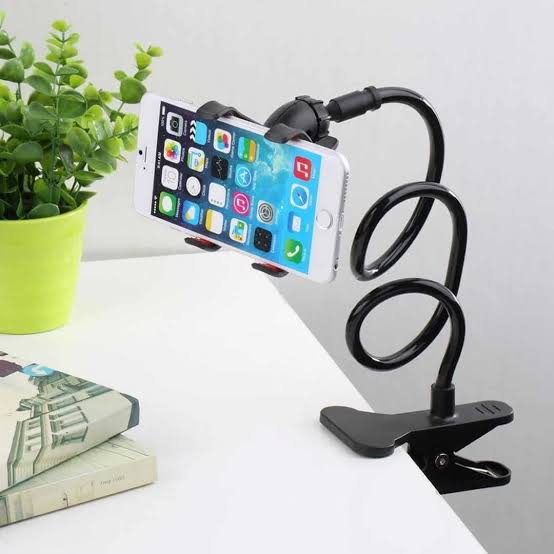 حامل هواتف مرن وطويل 360 درجة جودة عالية حديد يمكن إستعماله في المنزل، السيارة أو المكتب Lazy Bracket Mobile Phone